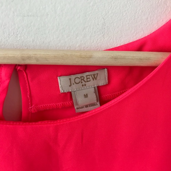 J Crew hot pink t shirt with cut out details - Picture 5 of 11